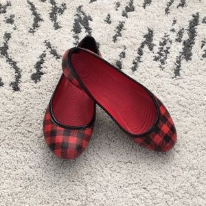 Sassy Plaid Croc Flats